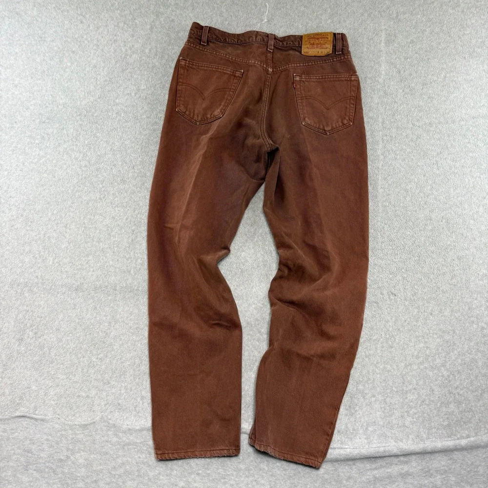 Levis 550 Relaxed Fit Mens 34x32 Brown Vintage 90s Made in USA Jeans